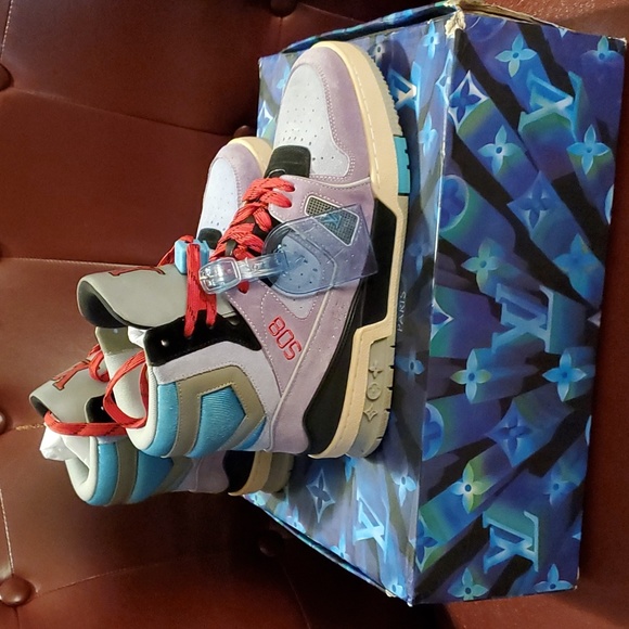 Louis Vuitton Trainer Sneaker Boot Purple 1A7R0R - Picture 4 of 10